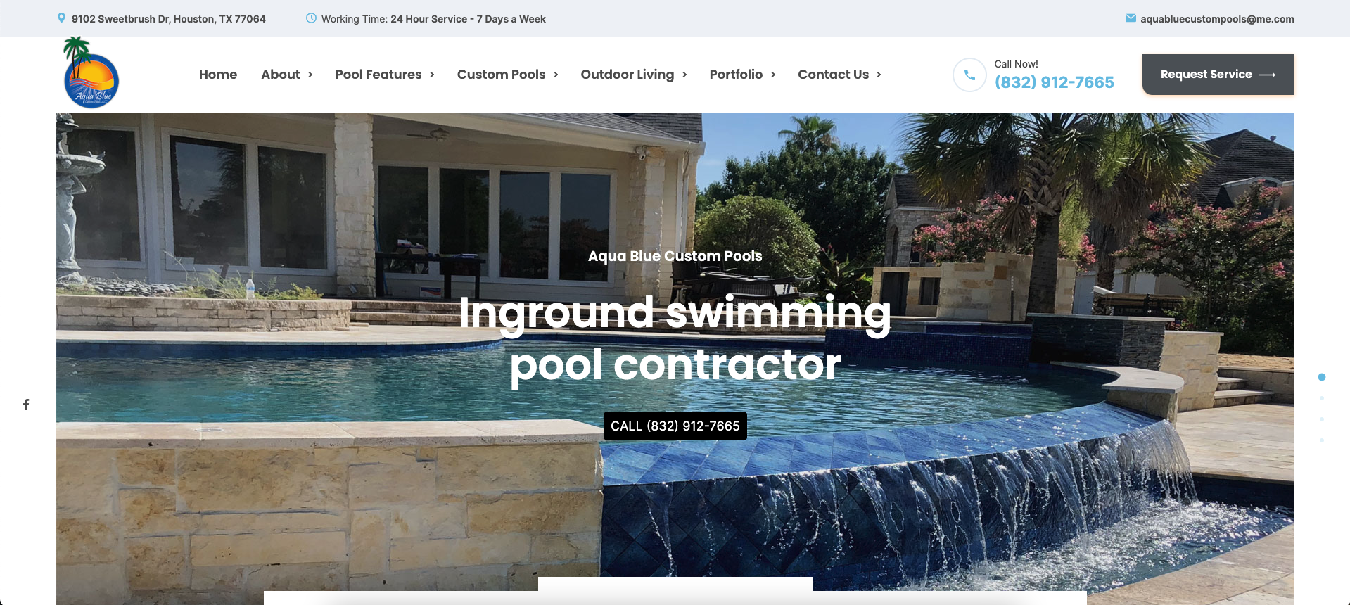 Aqua Blue Custom Pools